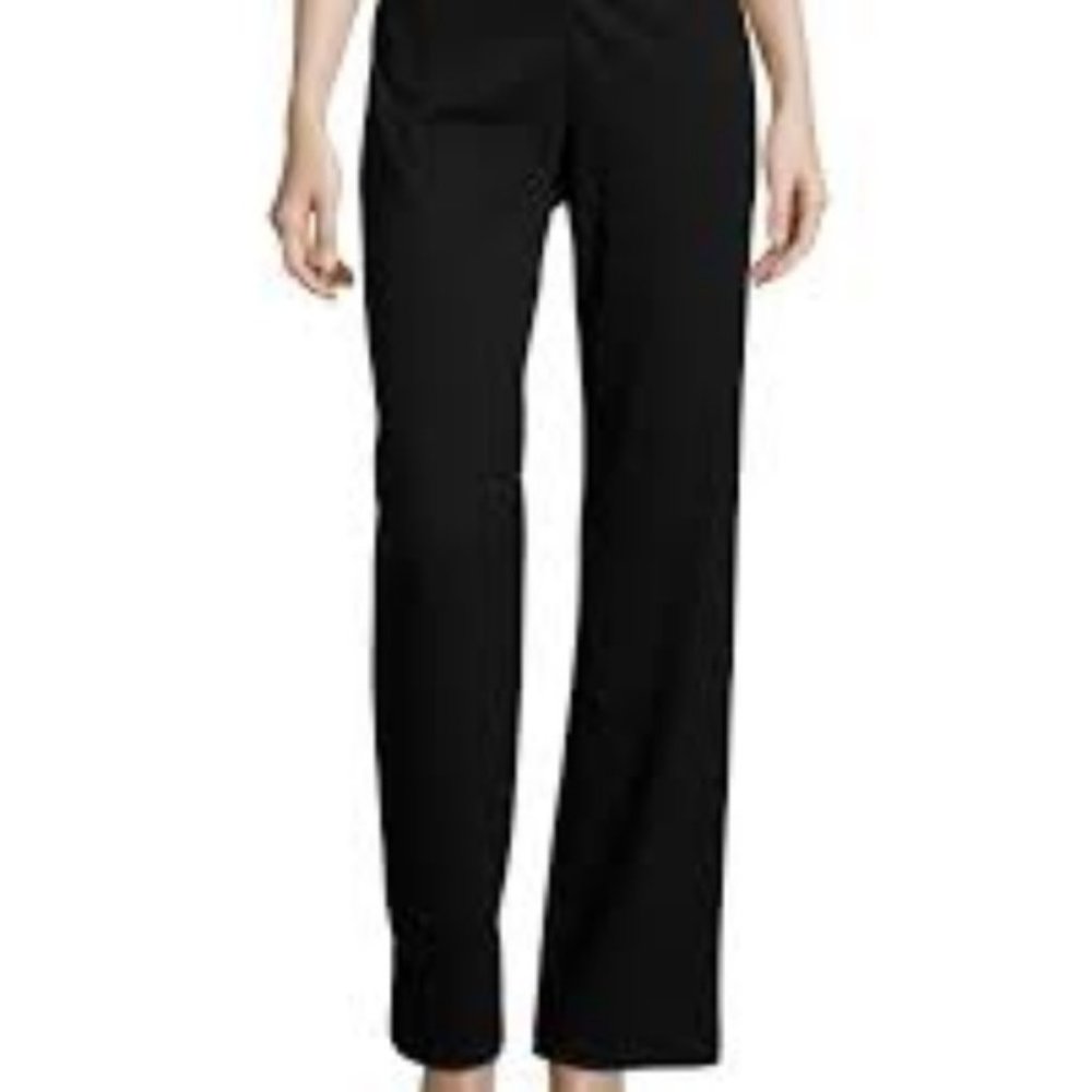 Eileen Fisher Pull On Stretch Black Knit Pant Size Large